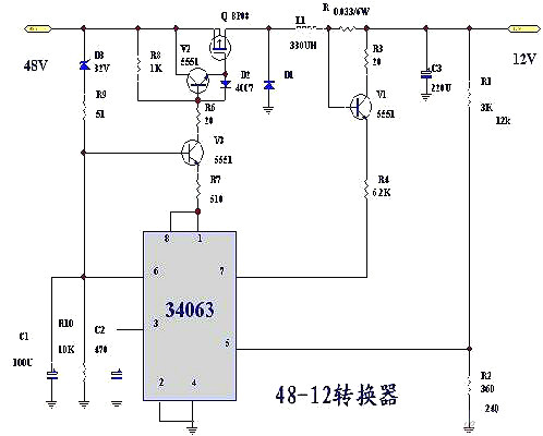 简单直流降压电路图