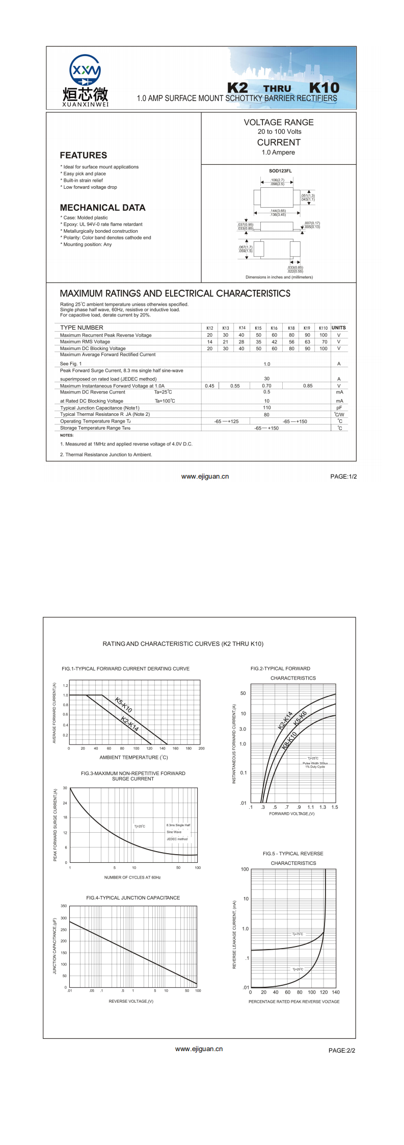 K12肖特基二极管