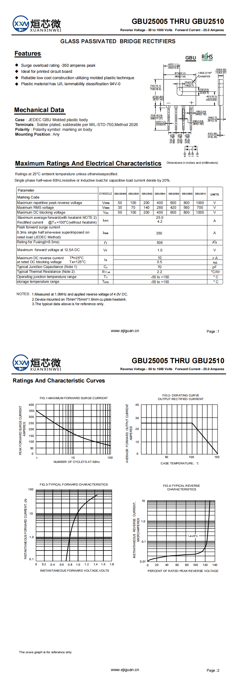 GBU2504整流桥