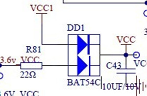 bat54c 5V转3.3V