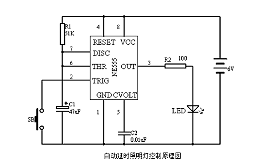 555单稳态电路图