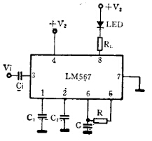 LM567 CMOS组成校时电路